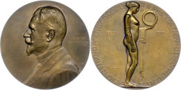 Baden, Bronzemedaille (Dm. Ca. 70,00mm, Ca. 139,81g), 1912, Von Hartig, Auf August Bernthsen. Av: Brustbild Nach... - Sonstige & Ohne Zuordnung