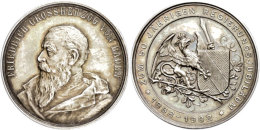 Baden, Friedrich I., Silbermedaille (16,02g, Durchmesser 33,80mm), 1902, Von Mayer Und Wilhelm, Auf Das... - Sonstige & Ohne Zuordnung