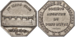 Frankreich, Achteckiger Silberjeton (Durchmesser Ca. 34mm, 20,50g), 1844, Von F. Pingret. Av: 4 Zeilen Schrift Im... - Sonstige & Ohne Zuordnung