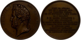 Frankreich, Louis Philippe I., Bronzemedaille (Durchmesser Ca. 52mm, 61,90g),1841, Von Barre, Bronzemedaille Von... - Other & Unclassified