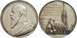Baden, Friedrich I., Silbermedaille (50,54g, Durchmesser Ca. 51mm), 1899, Von R. Mayer, Auf Die Einweihung Der... - Sonstige & Ohne Zuordnung