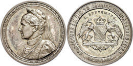 Baden, Friedrich I., Silbermedaille (14,6g, Durchmesser Ca. 33,5mm), 1896, Von Mayer, Zum 70. Geburtstag. Av.:... - Other & Unclassified