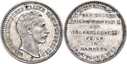 Hamburg, Silbermedaille (Dm. Ca. 28,10g, Ca. 11,47g), 1888, Auf Den Besuch Wilhelm II. Anlässlich Der... - Sonstige & Ohne Zuordnung