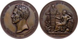 Bronzemedaille (Dm. Ca. 47,60mm, Ca. ), 1835, Von Brandt, Auf Johann Arnold Josef Büttner. Av: Kopf Nach... - Other & Unclassified
