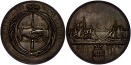 Emden, Stadt, Silbermedaille Des Vierundzwanziger Kollegiums (58,04g, Dm. Ca. 50mm), 1829, Von C. Fischer. Av: Zwei... - Sonstige & Ohne Zuordnung