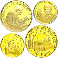 20 Und 50 Euro, Gold, 2015, Heiligtum Unserer Lieben Frau Vom Rosenkranz, Jeweils In Roter Ausgabeschatulle Mit... - Vatican