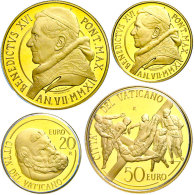 20 Und 50 Euro, Gold, 2011, Die Restaurierte Paolinische Kapelle - St. Paulus Und Kreuzigung, Jeweils In Brauner... - Vatican