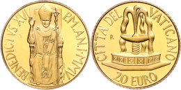 20 Euro, Gold, 2005, Taufbrunnen Mit Drei Fontänen Als Symbol Für Die Dreifaltigkeit, 917er Gold, 6 G,... - Vatican