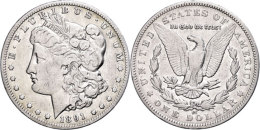 Dollar, 1891, Carson City, KM 110, Randfehler, S-ss.  S-ssDollar, 1891, Carson City, KM 110, Margin Fault, S... - Other & Unclassified