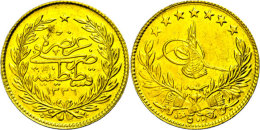 500 Piaster, Gold, 1918 (AH 1337), Mohammed VI., Fb. 70, Ss.  Ss500 Piastre, Gold, 1918 (provisional Issue... - Turkey