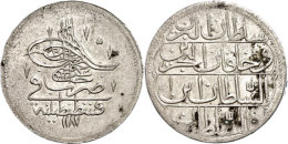 Piaster, 1773 (1187 AH), Abdul Hamid I., Vz.  VzPiastre, 1773 (1187 Provisional Issue), Abdul Hamid I.,... - Türkei