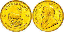 Krügerrand, 1973, Gold, Unz  UnzKrugerrand, 1973, Gold, Unz  Unz - South Africa