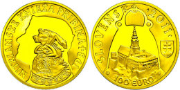 100 Euro, Gold, 2011, Fürst Von Nitra, 8,55g Fein, KM 119, Mit Zertifikat In Ausgabeschatulle, PP.  PP100... - Slovaquie