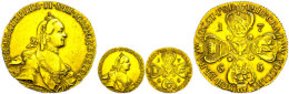 10 Rubel (13,03g), Gold, 1765, Katharina II., St. Petersburg, Bitkin 10(R), Ss.  Ss10 Rouble (13, 03g), Gold,... - Russia