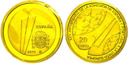 1/4 Euro, Gold, 2011, Portugal In Der Europäischen Union, Im Münzrähmchen, Auflage Nur 12.000... - Portugal