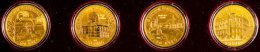 4 X 100 Euro, Gold, 2004-2007, Serie "Der Wiener Jugendstil", Jeweils 16g Fein, Mit Zertifikaten In Massiver... - Austria