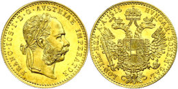 Dukat, 1915, Gold, Franz Joseph I., Neuprägung, Unz.  UnzDucat, 1915, Gold, Francis Joseph I., New... - Oesterreich