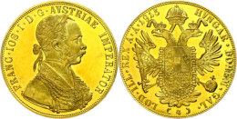 4 Dukaten, Gold, 1915, Franz Joseph I., Neuprägung, Unz.  Unz4 Ducat, Gold, 1915, Francis Joseph I., New... - Austria