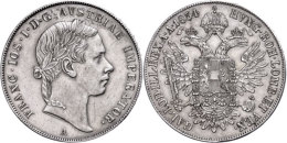 Taler, 1854, Franz Josef I., A, J. 296, Kl. Rf., Avers Min Berieben, Ss-vz.  Ss-vzThaler, 1854, Francis Joseph... - Austria