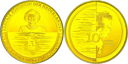 10 Euro, Gold, 2010, Wasser In Den Niederlanden, KM 297, Schön 178, Im Holzetui Mit OVP Und Zertifikat,... - Other & Unclassified