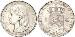 Gulden, 1896, Wilhelmina, Seltener Jahrgang, Schulman 796(R), Kl. Rf., Etwas Berieben, Ss.  SsGuilder, 1896,... - Sonstige & Ohne Zuordnung