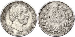 25 Cent, 1889, Wilhelm III., Schulman 638, Div. Kratzer Und Randfehler, Ss.  Ss25 Cent, 1889, Wilhelm III.,... - Sonstige & Ohne Zuordnung