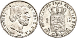 Gulden, 1861, Wilhelm III., Schulman 614, Vz.  VzGuilder, 1861, Wilhelm III., Schulman 614, Extremley Fine  Vz - Other & Unclassified