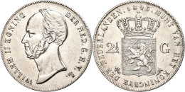 2 1/2 Gulden, 1846, Wilhelm II., Mzz. Lilie, Schulman 512a, Kl. Rf., Ss.  Ss2 + Guilder, 1846, Wilhelm II.,... - Sonstige & Ohne Zuordnung