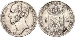 Gulden, 1845, Wilhelm II., Schulman 522, Kl. Rf., Ss.  SsGuilder, 1845, Wilhelm II., Schulman 522, Small Edge... - Sonstige & Ohne Zuordnung