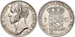 Gulden, 1843, Wilhelm II., Schulman 520, Randfehler, Ss-vz.  Ss-vzGuilder, 1843, Wilhelm II., Schulman 520,... - Sonstige & Ohne Zuordnung