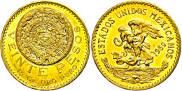20 Pesos, Gold, 1959, Kalenderstein, Neuprägung, Unz.  Unz20 Peso, Gold, 1959, Kalenderstein, New Coinage,... - Mexico