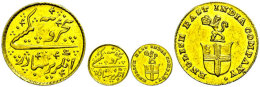 Madras, Britische Ostindische Kompanie, 1/3 Mohur (3,86g), Gold, O.J. (1820), Fb. 1590, Randfehler, Kl. Schlag Am... - India