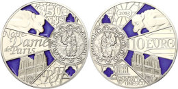 10  Euro, 2013, 60 Jahre UNESCO - 850 Jahre Kathedrale Norte Dame, KM 2097, Schön 1367, Im Etui Mit OVP Und... - Sonstige & Ohne Zuordnung