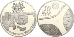 10 Euro, 2011, 60 Jahre UNESCO - Schloss Versailles, KM 1809, Schön 1197, Im Etui Mit OVP Und Zertifikat,... - Sonstige & Ohne Zuordnung