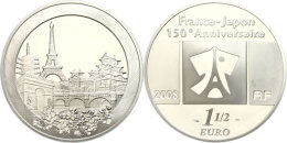1,5 Euro, 2008, 150. Jahrestag Des Handelsvertrages Mit Japan - Megabauten, KM 1550, Schön 973, Im Etui Mit... - Sonstige & Ohne Zuordnung