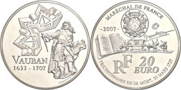 20 Euro, 2007, Sebastian Le Prestre De Vauban, KM 1464, Schön 912, Im Etui Mit Zertifikat (ohne OVP), Nr. 258... - Sonstige & Ohne Zuordnung