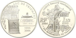 1,5 Euro, 2006, 200 Jahre Triumphbogen, KM 1456, Schön 853, Im Etui Mit OVP Und Zertifikat, Auflage Nur 10.000... - Other & Unclassified