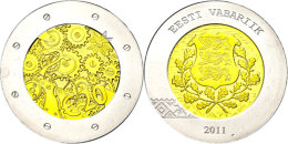 20 Euro, Bimetall, 2011, Euro Beitritt Estlands, KM 69, Schön 66, Im Etui Mit Kapsel Und Zertifikat, Auflage... - Estonia