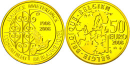 50 Euro, Gold, 2008,100 Jahre Märchenspiel - Der Blaue Vogel, KM 257, Schön 251, Im Etui Mit Kapsel Und... - Sonstige & Ohne Zuordnung