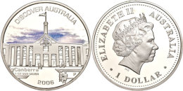 1 Dollar, 2006, Australien Entdecken - Canberra (Tampondruck), KM 942, Schön 1005, Im Etui Mit OVP Und... - Other & Unclassified