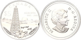 5 Dollars, 2005, 100 Jahre Alberta, KM 554, Schön 616, Im Etui Mit OVP Und Zertifikat, Auflage Nur 20.000... - Other & Unclassified