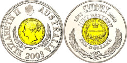 10 Dollars, 2003, Australische Münzgeschichte - Sovereign Der Sydney Mint 1853, KM 751, Schön 738, Im... - Other & Unclassified