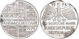 5 Mark, 1975, Denkmalschutzjahr, Mit Zainende, Kl. Rf., Vz Aus PP., Katalog: J. 417 VzausPP5 Mark, 1975,... - Other & Unclassified