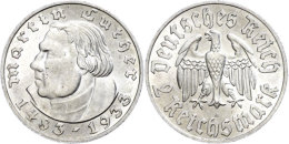 3 Reichsmark, 1933 A, Martin Luther, Kl. Kratzer, Vz+., Katalog: J. 352 Vz3 Reichmark, 1933 A, Martin Luther,... - Other & Unclassified