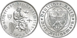 3 Reichsmark, 1930, Walther Von Der Vogelweide, Vz-st, Katalog: J. 344 Vz-st3 Reichmark, 1930, Walther Of The... - Other & Unclassified