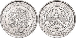 5 Reichsmark, 1927 A, Eichbaum, Randfehler, Kl. Kratzer, Vz+., Katalog: J. 331 Vz5 Reichmark, 1927 A, Oak Tree,... - Sonstige & Ohne Zuordnung