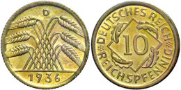 10 Reichspfennig, 1936, D, PP., Katalog: J. 317 PP10 Reichs Penny, 1936, D, PP., Catalogue: J. 317 PP - Sonstige & Ohne Zuordnung