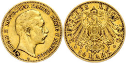 10 Mark, 1890, Wilhelm II., Ss, Katalog: J. 251 Ss10 Mark, 1890, Wilhelm II., Very Fine, Catalogue: J. 251 Ss - Sonstige & Ohne Zuordnung