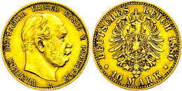 10 Mark, 1880, Wilhelm I., Ss., Katalog: J. 245 Ss10 Mark, 1880, Wilhelm I., Very Fine., Catalogue: J. 245 Ss - Sonstige & Ohne Zuordnung