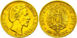 10 Mark, 1876, Ludwig II., Kl. Rf., S-ss., Katalog: J. 196 S-ss10 Mark, 1876, Ludwig II., Small Edge Nick, S... - Sonstige & Ohne Zuordnung
